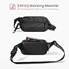 tomtoc Aviator-T33 1.5L Crossbody Sling Bag for Women Men - Lightweight Fanny Pack with Adjustable Strap, Water-Resistant, RFID Blocking - Travel Running Hiking Waist Pouch, Gift Idea(Black) #3