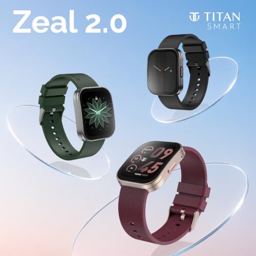 Image of Titan ZEAL 2.0 Smartwatch with 1.85 inch AMOLED Display,60Hz Refresh Rate,Infinite AI Watch Faces,AI Chat,AI Voice assistant,Smart Hydration,Multiple Menu Styles,QR Hub,100+ Multisports,BT Calling- Black