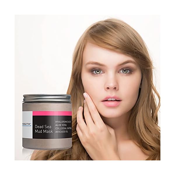 YEOUTH Dead Sea Mud Mask with Hyaluronic Acid and Avocado Oil, Revitalizing Facial Masks for Smoother, More Radiant Skin, Face Mask Skin Care 8oz