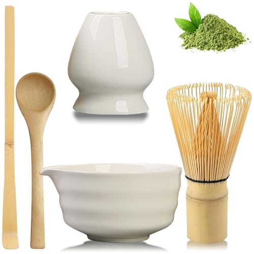 5 Stück Matcha Tee set, Matcha Set, Macha Tea Set,Matcha Schale, Matcha-Rührer,Matcha Besen,Matcha Schale aus Keramik,Ma...