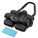 Rodillo abdominal, soporte de codo automático con temporizador, máquina de cuatro ruedas para abdominales, para hombres y mujeres, hogar, gimnasio, oficina, apartamento, fortalecimiento muscular