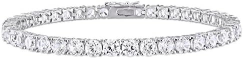14.24 Carat (ctw) Lab-Created White Sapphire Tennis Bracelet in Sterling Silver