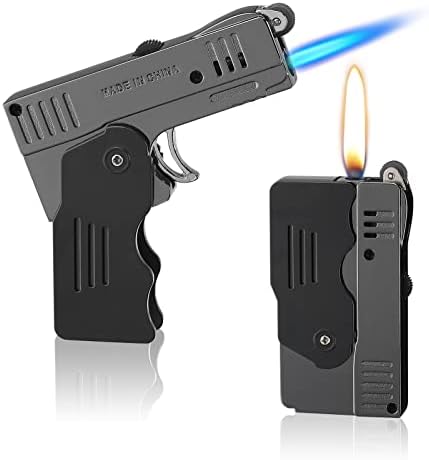 Morisk Torch Lighter Switchable Soft/Jet Flame, Butane Pipe Lighter Refillable with Lockable Function, Cool Foldable Lighters Unique Gift for Men(Butane Not Included)