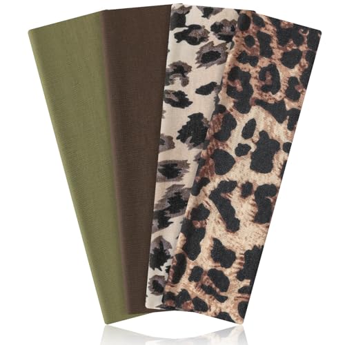 Tumurup 4 Stück Stirnband Damen Sport Rutschfestes Haarband Damen Herren Dünn - 6cm Stirnbänder Atmungsaktive Headbands Haarbänder Unisex Fitness Yoga Joggen