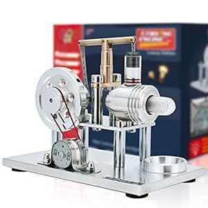 DjuiinoStar Hot Air Stirling Engine, Solid... DjuiinoStar Hot Air Stirling Engine, Solid...