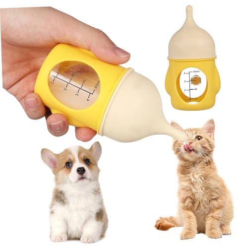 Levemolo Ergonomic Grip Baby Bottle Puppy Nursing Bottles Small Animal Nurser Scale