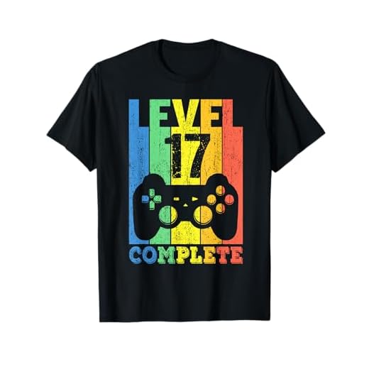 17 Años Cumpleaños Niño Niña Chico Chica Regalo Level 17 Camiseta