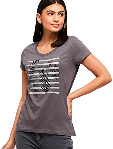 Image of Max Women's Cotton Printed Round Neck Regular Fit T-Shirt