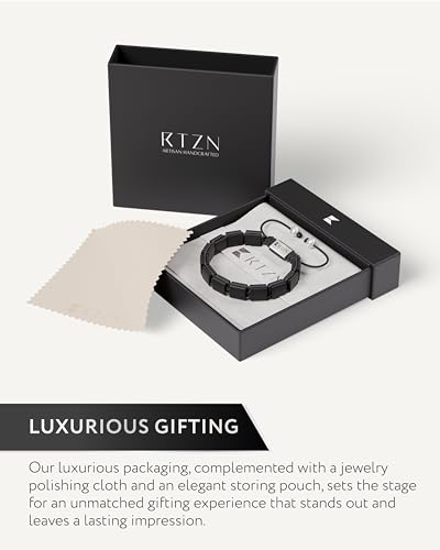 Pulsera artesanal de shungita ajustable para hombre miniatura 3