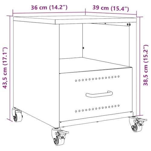 Table basse légère pour salon et chambre : lot de 2 chevets anthracite