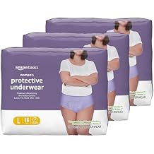 Amazon Basics Incontinence Underwear for Women, Maximum Absorbency, Fresh Protection, Postpartum, Disposable, Odor Protecti