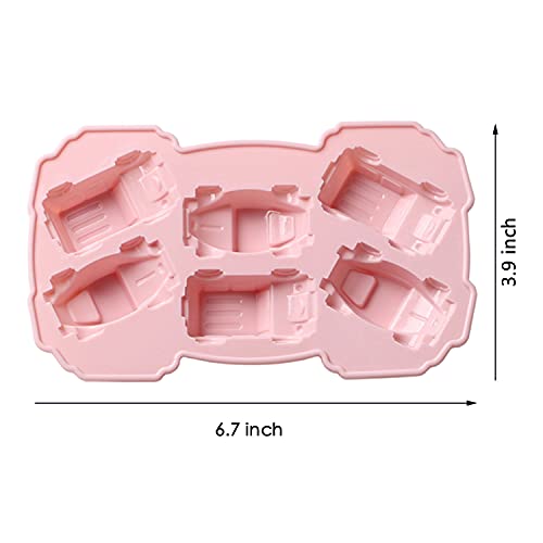 Car Silicone Molds 3D Cars Shape Chocolate Candy Molds Jello Mold For Kids Cute Race Car Mold For Making Handmade Cake, Crayon, Mini Soap, Soft Candy, Ice Cube (2 Pcs) #TOP6