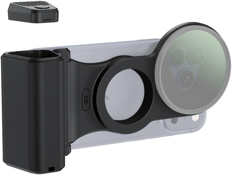 JJC Magnetic 67mm Filter Mount with Phone Camera Grip Kit, Compatible with iPhone 17 16 15 14 Pro, with Remote Control & 1/4" Tripod Screw for Vlogging Video Recording Mobile Filmmaking