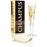 hergestellt in deutschland Ritzenhoff Champus Champagnerglas, Kristallglas, Gold, Platin, 7 cm