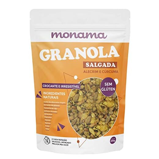 Monama Granola Salgada, Alecrim e Cúrcuma sem Glúten 200g
