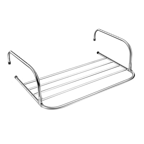 Bizcasa Séchoir à Linge, Séchoir Express Séchoir Suspendu, Bras Pliables, Etendoir à Linge Acier Inoxydable Métallique, Balcon/Radiator/Balustrade, pour étendre sécher (40cm)