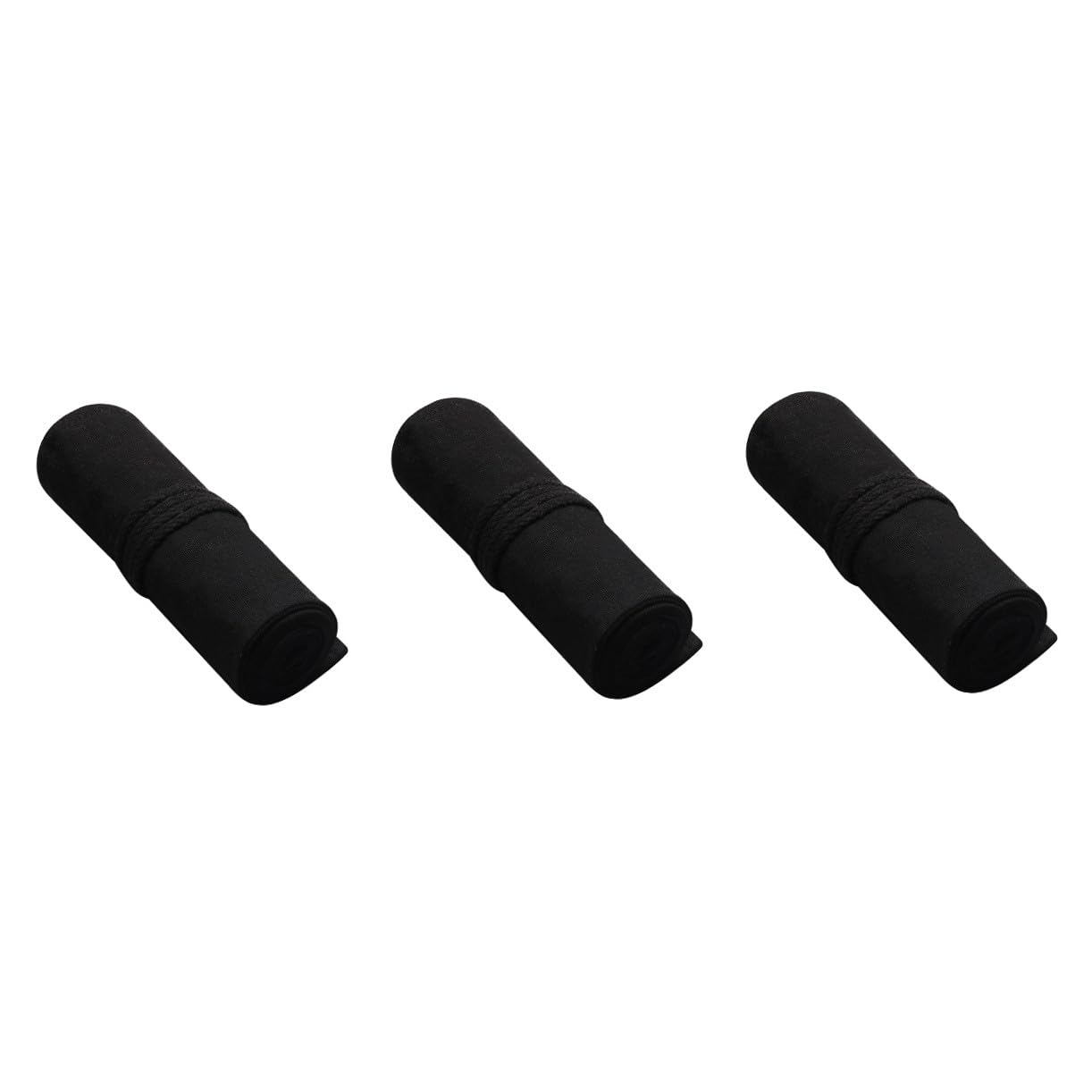 NUOBESTY 3piezas Bolsa De Enrollable para Lápices De Gran Capacidad Ranuras Estuche De Portátil y Organizador De Accesorios De Dibujo Color Negro