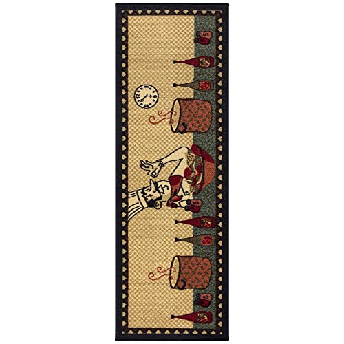 Ottomanson Siesta Collection Kitchen Chef Design Rubberback Runner Rug, 50 cm x 150 cm, Beige Chef - Image 4