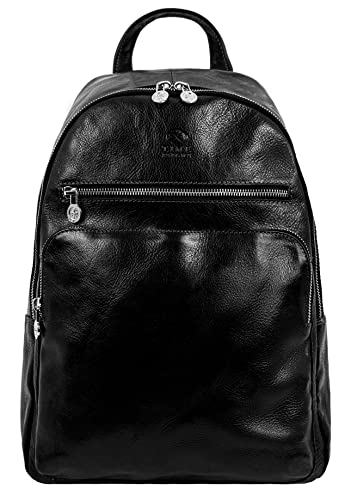 Time Resistance Leather Backpack for Men Black Bag for Laptop Time Resistance Leather Backpack for Men Black Bag for Laptop