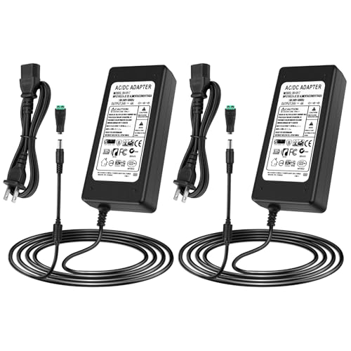 2-Pack 24V Power Supply, 4A 96W LED Power Adapter with DC Female Barrel Connector, 100-240V AC to 24V DC Transformer, Wall Plug Power Supply for LED Strip Lights and Other Low Voltage Devices