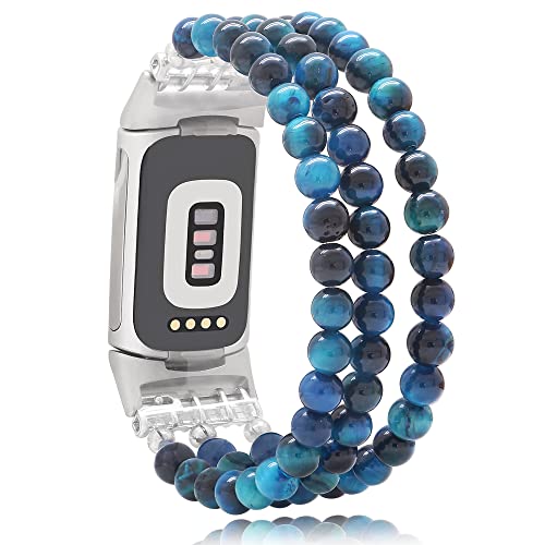 C&L ANZT[ Fitbit Charge 6oh/Fitbit Charge 5ohɑΉ VR΃r[Y nhCh ߉\ȃuXbg poh p (u[^CK[AC)