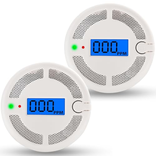 Carbon-Monoxide-Detectors-2-PackCarbon-Monoxide-Alarm-with-LCD-Digital-Display-and-Sound-WarningBattery-Powered-CO-Gas-Monitor-Alarm-for-HomeOfficeWarehouse
