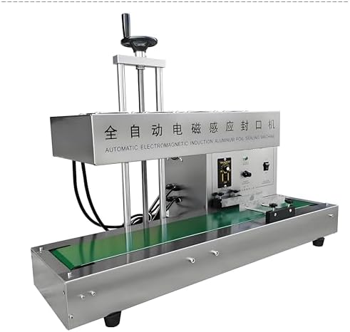 2200W Vertical Electromagnetic Band Sealer, Adjustable Stainless Steel Heat Sealer for Plastic Bottles, Aluminum Foil Caps, Glass Jars, 85mm, Automatic Food Packaging Machine