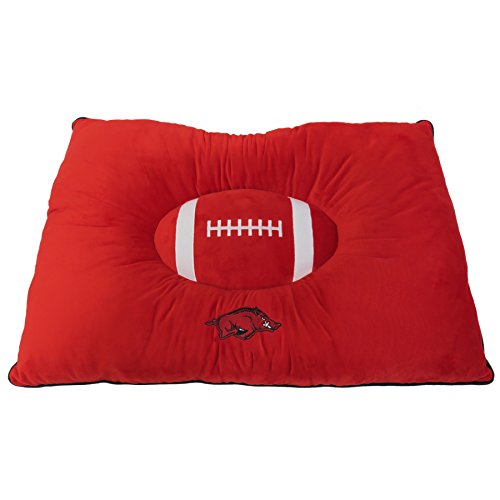 Pets First Collegiate Pet Accessories, Dog Bed, Arkansas Razorbacks, 30 X 20 X 4 Inches #TOP22