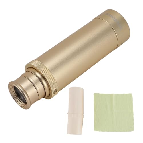 BTSEURY Vintage Monocular, Retro Telescope, Zoomable 30x Magnification Portable Handheld Vintage Monocular for Travel Camping Sailing Golden
