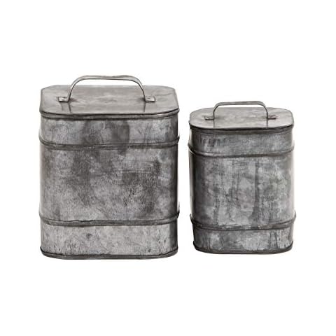 Deco 79 Metal Square Box Set for Farmhouse Theme Cover
