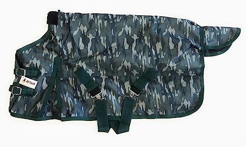 AJ Tack 1200D Waterproof Winter Miniature Horse Blanket - 300g Heavyweight Turnout with Fleece Collar, Shoulder Gussets & Tail Flap - Camouflage 38