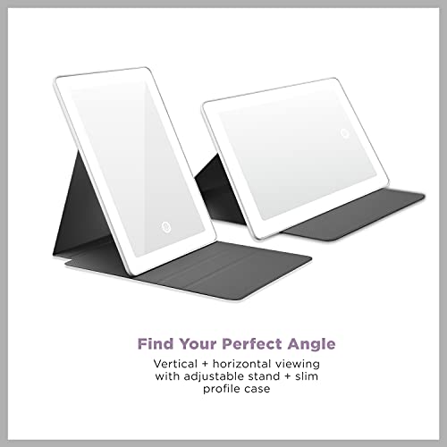 Conair Lighted Makeup Mirror With 5X Spot Magnification, Led Vanity Mirror, 1X/5X Magnifying Mirror, Foldable Mirror With Case, Rechargeable In White #TOP4