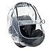 Zamboo Premium Regenschutz Babyschale mit großem Reißverschluss Fenster (z.B. passend für Maxi-Cosi, Cybex, Römer), Universal Regenverdeck für idealen Schutz und schnellen Kontakt - Transparent