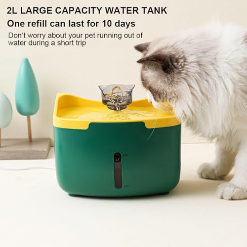 Fuente automática de agua para gatos 2L, ultra silenciosa miniatura 4