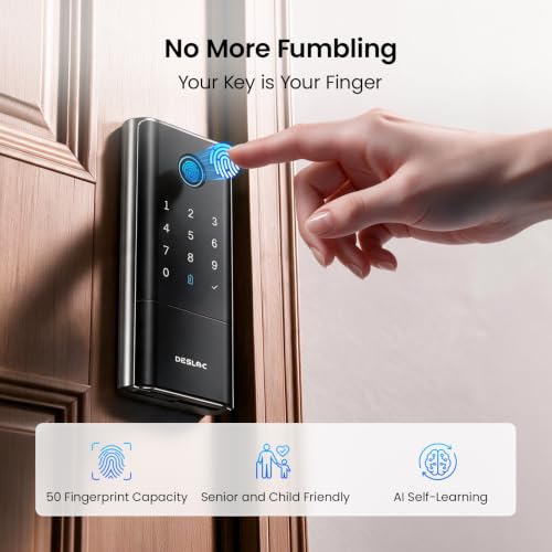 DESLOC Fingerprint Smart Lock with Handle, 16 Month Last, Built-in WiFi - image 9