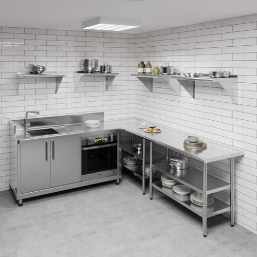 Image of AmGood 30 inch Long X 16 inch Deep Stainless Steel Wall Shelf | NSF Certified | Appliance & Equipment Metal Shelving | Kitchen, Restaurant, Garage, Laundry, Utility Room