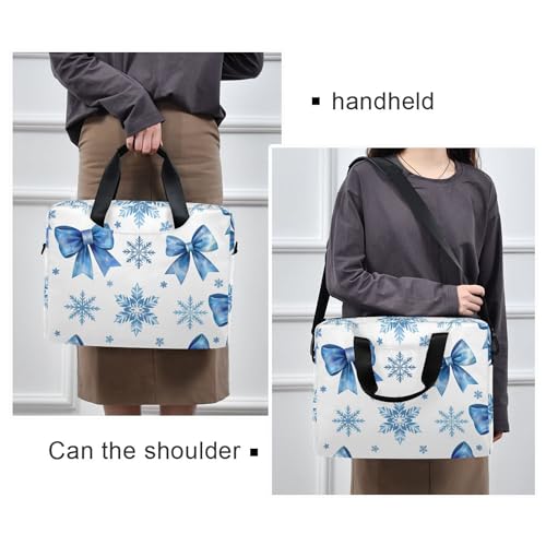 Funda para portátil invierno azul copo de nieve 13-15.6" miniatura 2