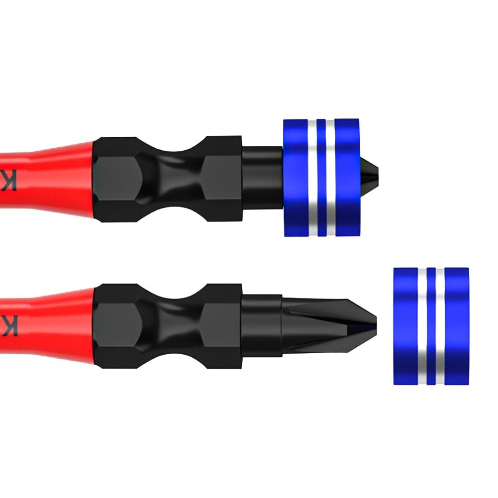 Wkrętak magnetyczny ze stali stopowej antypoślizgowy, chwyt sześciokątny 1/4 cala, 65 mm/100 mm do wiertarek ręcznych i wiertarek akumulatorowych(2pcs)
