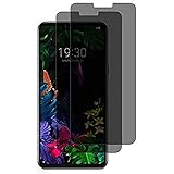 UPONEW for LG G8 Privacy Screen Protector - [2 Pack] Front Bubble Free for LG G8 LMG820UM0 LMG820UM1 LMG820UMB LMG820QM7 Privacy Anti-Spy Screen Protector Anti-Scratch Protective Film