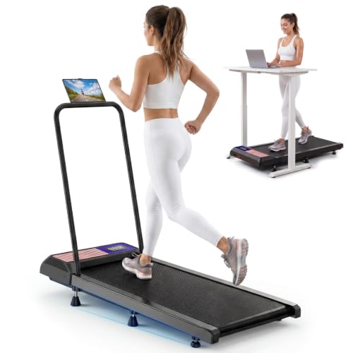 Image of Walking Treadmill Pad with 0-8% Incline,2.5HP Walking Treadmill Mat for Home & Office,Portable Treadmill with Handle Bar