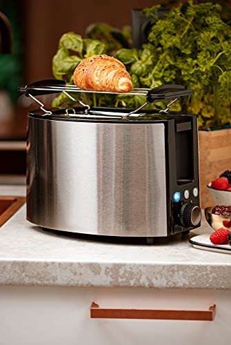 TronicXL 2-Schlitz Toaster 1000W mit Brötchen-Aufsatz + Wasserkocher Frühstück-Set Frühstücks-Set I Brot Toast mit… – Bild 3