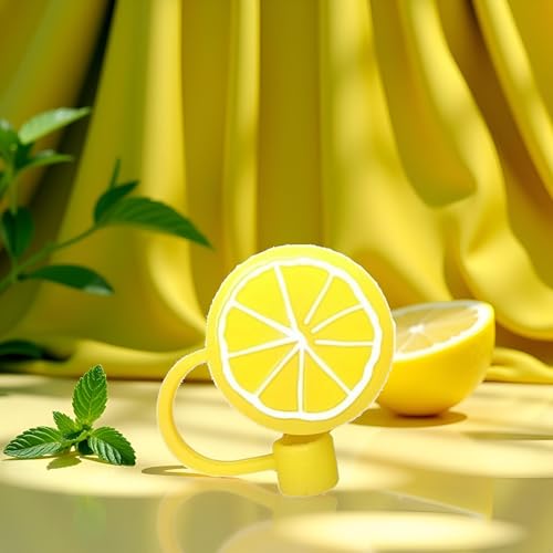 4 piezas tapas para pitillos de silicona amarillo miniatura 6