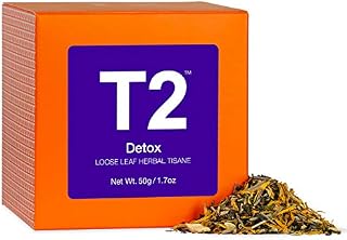 T2 Tea Detox Herbal Tea, Loose Leaf Herbal Tea in a Box, Soothing Herbal Tea with Fennel & Juniper Berries, 50g