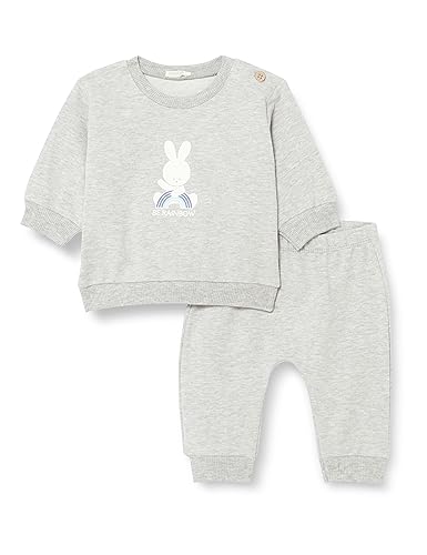 United Colors of Benetton Comp(camiseta + Pantalón) 3mdua1035, Pantalones Bebé-Niños, Gris (Grigio Melange Medio 501), 68
