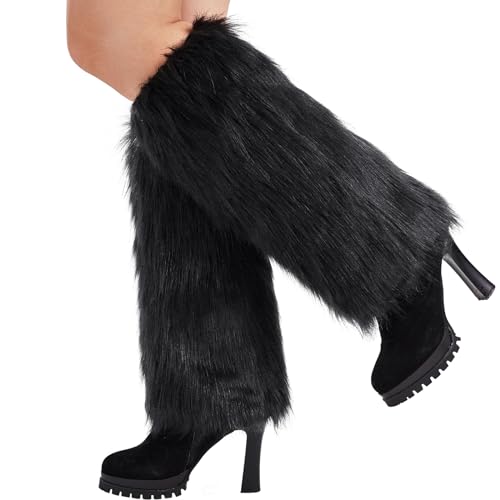 Nanxson Womens Fur Leg Warmer Winter Furry Long Boot Cuffs Cover TTW00343