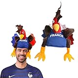 French Cockerel Hat - Pack of 1 - France Fancy Dress - Football, Rugby - Perfect for Sporting Events, Bastille Day Street Parties, Festivals and Celebrations