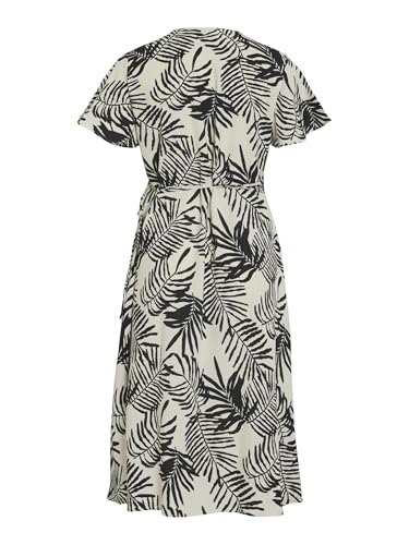 Robe Vila Loe Palma avec coupe cache-cœur et manches courtes légères