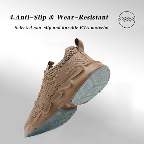 Image of DLWKIPV Mens Running Shoes Sneakers Tennis Non Slip Walking Gym Workout Athletic Slip On Casual Lightweight Breathable Mesh Fashion