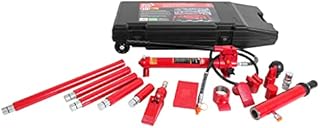 BIG RED T70401S Torin Portable Hydraulic Ram: Auto Body Frame Repair Kit with Blow Mold Carrying Storage Case, 4 Ton (8,000 lb) Capacity, Red