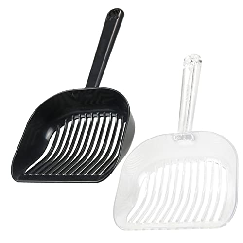 Toddmomy 2Pcs Ergonomic Cat Litter Scoops Durable Household Litter Shovels for Easy Cleaning Portable Pet Litter Tools with Non Slip Grip Space Saving Design